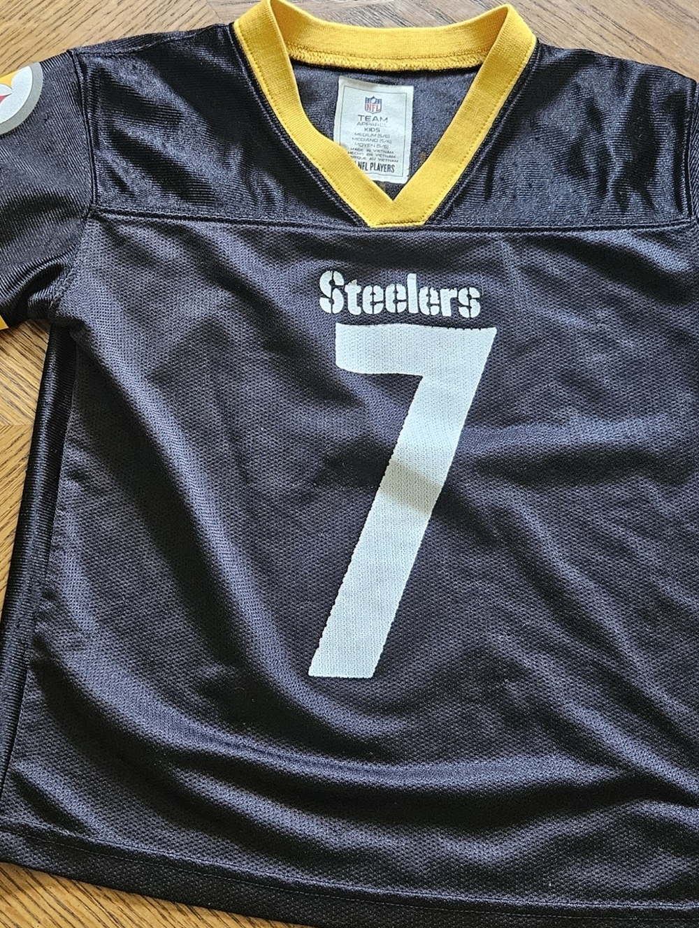 NFL Team Apparel Pittsburg Steelers # 7 Roethlisberger Jersey Kids Size 5/6